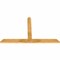 Ekena Millwork Portland Rough Sawn Timber Gable Bracket, Western Red Cedar, 60"W x 38"H x 2"D x 4"F, 15/12 Pitch GBW060X38X0204POR00RWR - alternate 3